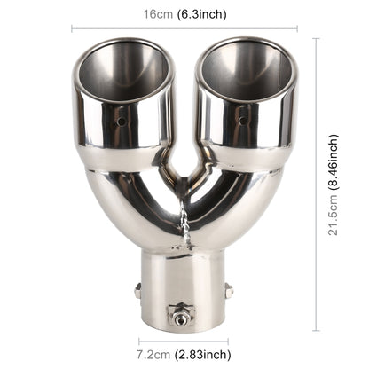 Universal Car Styling Stainless Steel Straight Exhaust Tail Muffler Tip Pipe, Inside Diameter: 7.2cm, Straight Inside Diameter: 7.2cm(Silver), Straight Inside Diameter: 7.2cm (Grey), Straight Inside Diameter: 7.2cm (Blue)