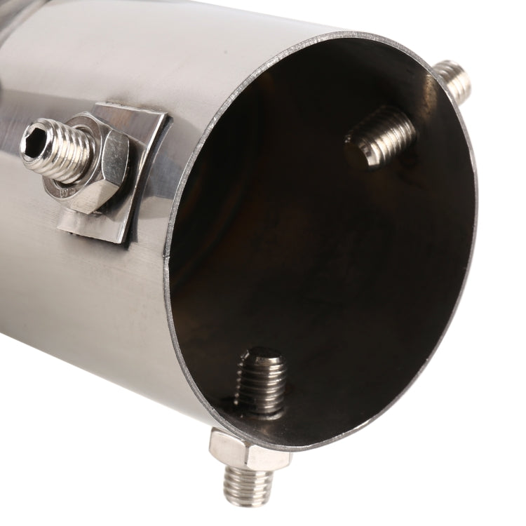 Universal Car Styling Stainless Steel Straight Exhaust Tail Muffler Tip Pipe, Inside Diameter: 7.2cm, Straight Inside Diameter: 7.2cm(Silver), Straight Inside Diameter: 7.2cm (Grey), Straight Inside Diameter: 7.2cm (Blue)
