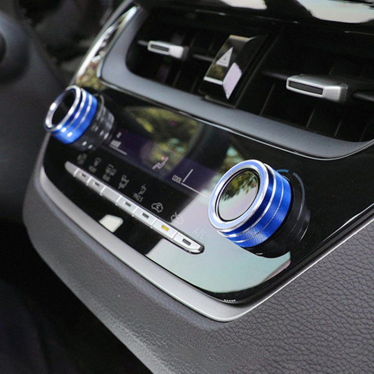 2 PCS Car Metal Air Conditioner Knob Case for Toyota Corolla / Levin / Allion / Yaris 2019-2021, For Toyota Corolla (Blue), For Toyota Corolla (Purple), For Toyota Corolla (Red), For Toyota Corolla (Silver), For Toyota Corolla (Black)