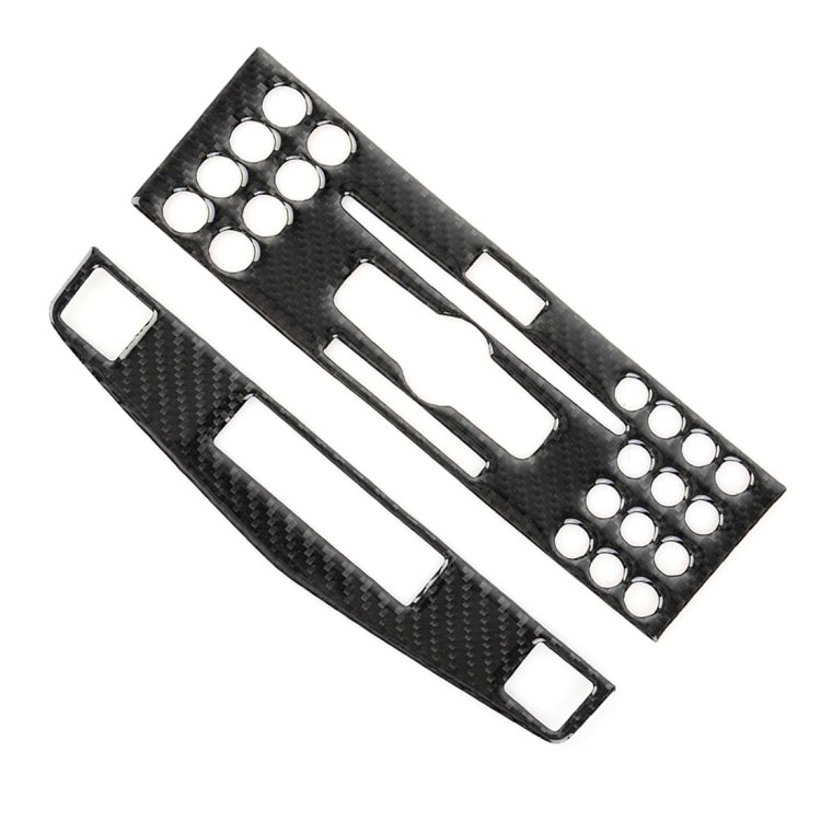2 PCS Car Carbon Fiber CD Adjustment Frame Decorative Sticker for Mercedes-Benz W204, Left Driving, CD Adjustment Frame, Left Driving