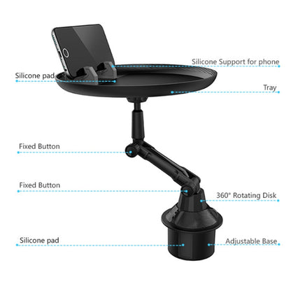 Car Water Cup Holder Multi-function Dining Table, Long Style, Long Style