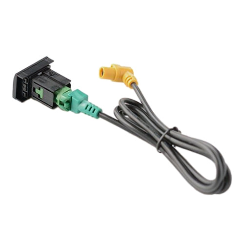 Car Center Console CD Reserved Position Modified USB Port 3.3x2.3cm + Cable Wiring Harness for Volkswagen / Audi / Skoda, Cable Length: 1m, 3.3 x 2.3cm, Cable Length: 1m