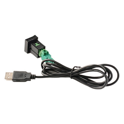 Car Center Console CD Reserved Position Modified 2.6x2.3cm USB Interface Conversion Cable Wiring Harness for Volkswagen / Audi / Skoda, Cable Length: 1m, 2.6x2.3cm, Cable Length: 1m