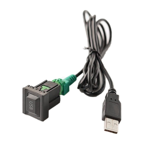 Car Center Console CD Reserved Position Modified 2.6x2.3cm USB Interface Conversion Cable Wiring Harness for Volkswagen / Audi / Skoda, Cable Length: 1m, 2.6x2.3cm, Cable Length: 1m