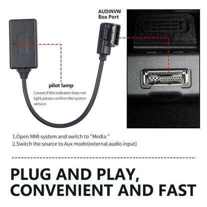 Car MMI 3G AMI Bluetooth Audio Cable Wiring Harness for Audi Q5 A5 A7 R7 S5 Q7 A6L A8L A4L, For Audi Q5 A5 A7