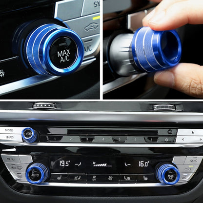 3 PCS / Set Air Conditioning Knob Metal Decorative Ring for BMW X3 / X4 / 5 Series / 7 Series / 6 Series GT, For BMW X3 / X4(Blue), For BMW X3 / X4(Red), For BMW X3 / X4(Silver)