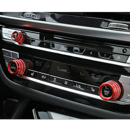 3 PCS / Set Air Conditioning Knob Metal Decorative Ring for BMW X3 / X4 / 5 Series / 7 Series / 6 Series GT, For BMW X3 / X4(Red), For BMW X3 / X4(Silver), For BMW X3 / X4(Blue)