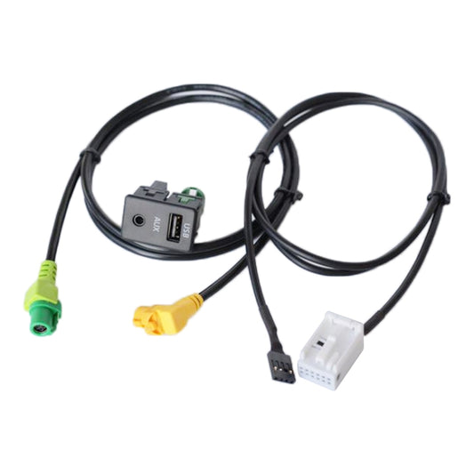 Car AUX USB Switch Holder + Cable Wiring Harness for Volkswagen Magotan / Touran / Polo / Touran RCD510/310+/300+, For Volkswagen Magotan