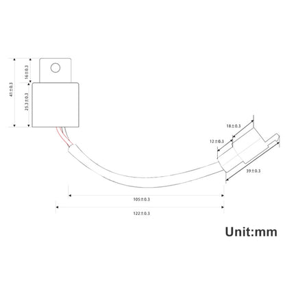 Motorcycle 2PIN with Wire Sealing Rubber Relay LED Light Control Turn Signal, 2PIN