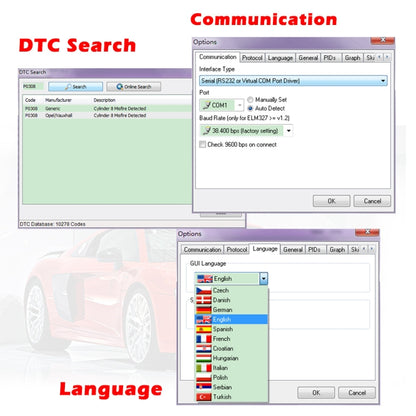 OBD ELM327 V1.5 USB Car Fault Diagnostic Scanner with CH340T Chip, ELM327 V1.5 with CH340T Chip