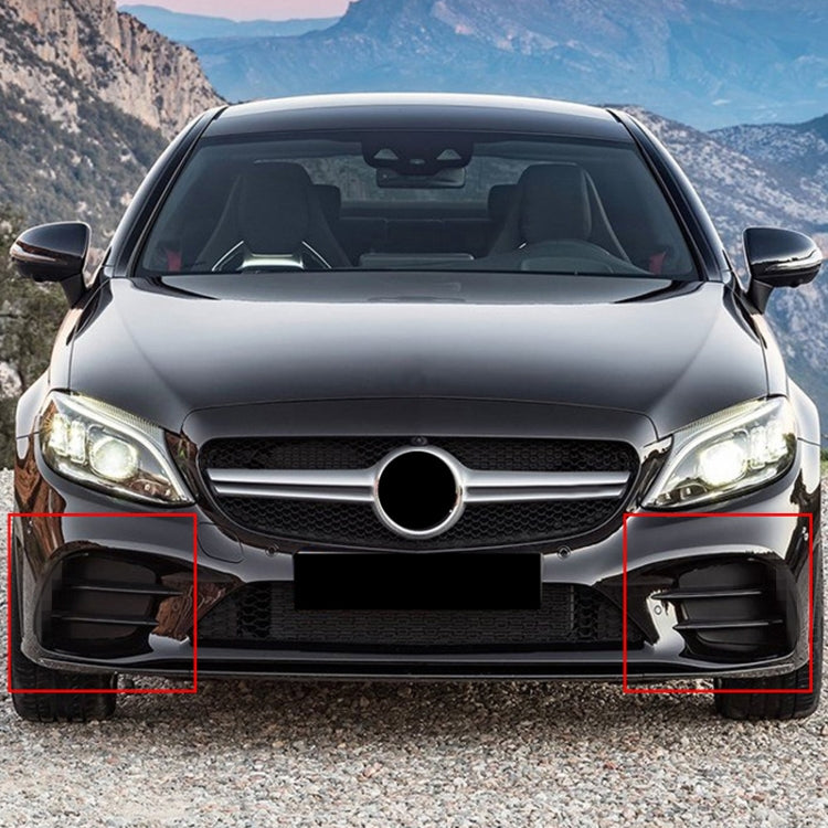 Car Air Inlet Grille Decoration Sticker Strip for Mercedes-Benz C Class C180L/C260L/C300L, Air Inlet Grille For Mercedes-Benz C Class(Carbon Fiber Black), Air Inlet Grille For Mercedes-Benz C Class(Black)