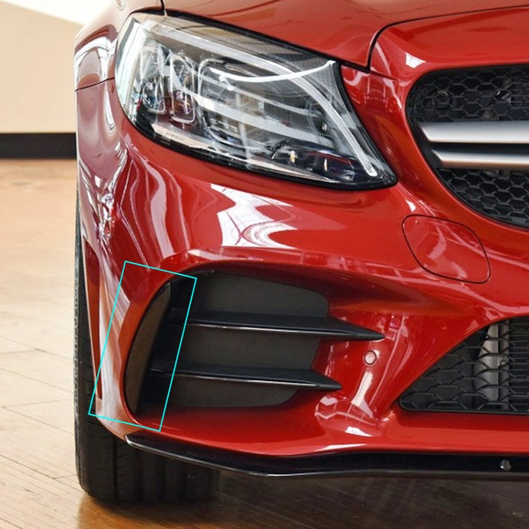 Car Front Wind Knife Decoration Sticker Strip for Mercedes-Benz C Class C180L/C260L/C300L, Front Wind Knife For Mercedes-Benz C Class(Carbon Fiber Black), Front Wind Knife For Mercedes-Benz C Class(Black)