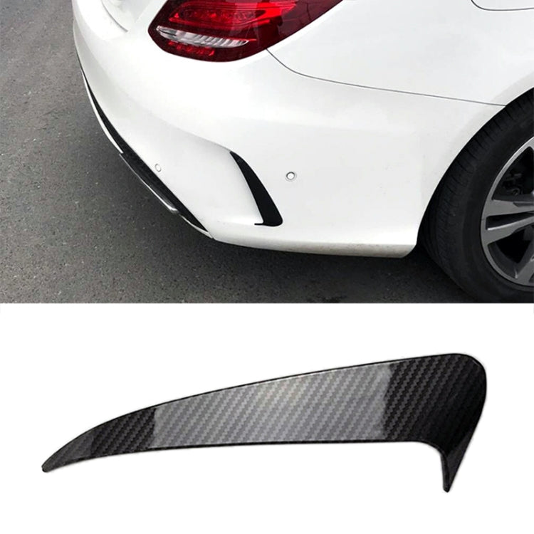 Car Rear Bumper Air Outlet Wind Knife Blade Decoration Sticker Strip for Mercedes-Benz C Class W205, Rear Wind Knife For Mercedes-Benz C Class(Carbon Fiber Black), Rear Wind Knife For Mercedes-Benz C Class(Black)