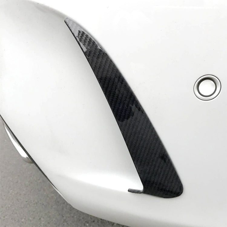 Car Rear Bumper Air Outlet Wind Knife Blade Decoration Sticker Strip for Mercedes-Benz C Class W205, Rear Wind Knife For Mercedes-Benz C Class(Carbon Fiber Black), Rear Wind Knife For Mercedes-Benz C Class(Black)