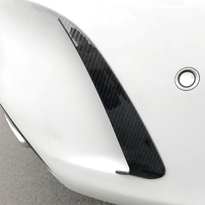 Car Rear Bumper Air Outlet Wind Knife Blade Decoration Sticker Strip for Mercedes-Benz C Class W205, Rear Wind Knife For Mercedes-Benz C Class(Carbon Fiber Black), Rear Wind Knife For Mercedes-Benz C Class(Black)