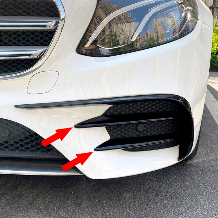 Car Front Bumper AMG Air Inlet Grille Decoration Sticker Strip for Mercedes-Benz E Class W213 2016-2020/E200/E260/E300, Air Inlet Grille For Mercedes-Benz E Class (Black), Wind Knife For Mercedes-Benz E Class(Mirror)