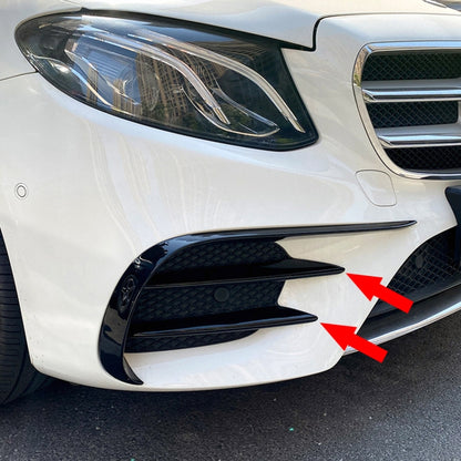 Car Front Bumper AMG Air Inlet Grille Decoration Sticker Strip for Mercedes-Benz E Class W213 2016-2020/E200/E260/E300, Air Inlet Grille For Mercedes-Benz E Class (Black), Wind Knife For Mercedes-Benz E Class(Mirror)