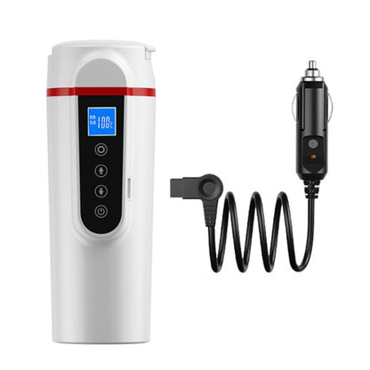 Car Heating Water Cup Large Display Smart Stainless Steel Electric Kettle, Large Display (Black), Large Display (White)