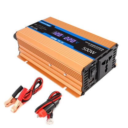 Carmaer 24V to 220V 500W Car Multi-function Double Digital Display Inverter Household Power Converter, 24V to 220V 500W