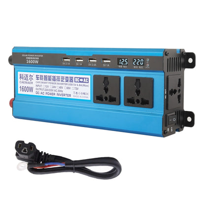 Carmaer 48V to 220V 1600W Three Socket Car Double Digital Display Inverter Household Power Converter, 48V to 220V 1600W