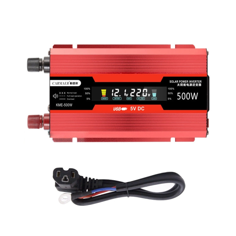 Carmaer Universal 48V to 220V 500W Car LCD Display Inverter Household Power Converter, Universal 48V to 220V 500W
