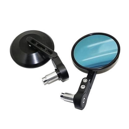 SF-158 Motorcycle Round Blue Glass Adjustable Rearview Mirror Handle Reflective Mirror, SF-158