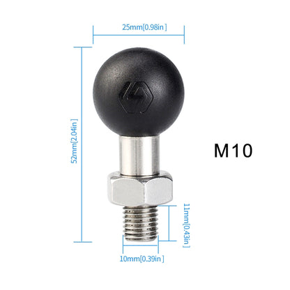WUPP PJ-416A2 YF-213 Motorcycle Rearview Mirror Mount M10 Bracket Fixed Ball Head, M10