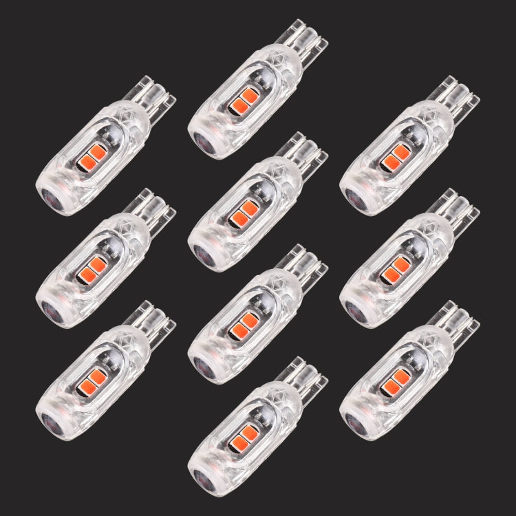10 PCS T10 DC12V / 1W Car Clearance Light 5LEDs SMD-3030 Lamp Beads, 5LEDs SMD-3030 (Yellow Light), 5LEDs SMD-3030 (Ice Blue Light), 5LEDs SMD-3030 (Blue Light), 5LEDs SMD-3030 (Pink Light), 5LEDs SMD-3030 (Green Light), 5LEDs SMD-3030 (Red Light)