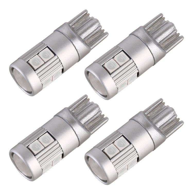 4 PCS T10 DC12V / 2W Car Clearance Light 9LEDs SMD-3030 Lamp Beads , 9LEDs SMD-3030 (White Light), 9LEDs SMD-3030 (Yellow Light), 9LEDs SMD-3030 (Ice Blue Light), 9LEDs SMD-3030 (Blue Light), 9LEDs SMD-3030 (Pink Light), 9LEDs SMD-3030 (Red Light)