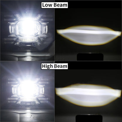 OL-2051S 1 Pair 4x6 inch Off-road Vehicle Modified Angel Devil Eyes Rectangular Headlight, OL-2051S