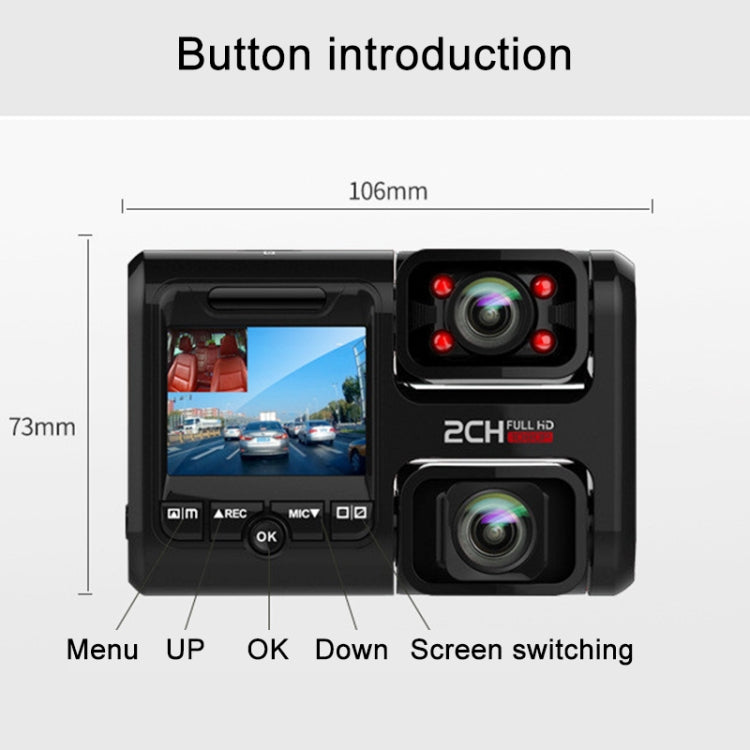Z30 WiFi Dual-lens HD 2160P Non-light Night Vision 360-degree Panoramic Driving Recorder, Standard Version, Z30 Standard Version