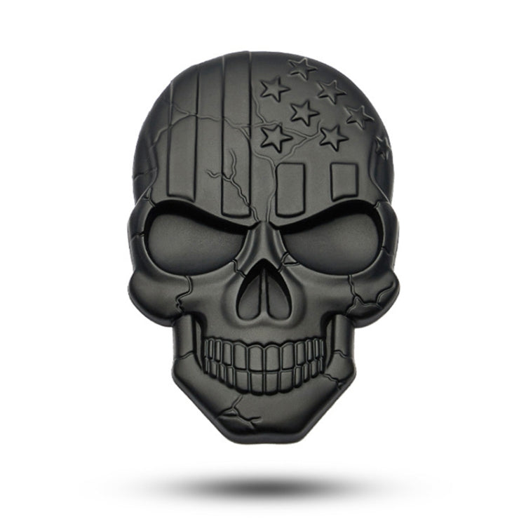 Three-dimensional Devil Skull Metal Plating Car Sticker, Plating Bronze, Red, Silver, Black
