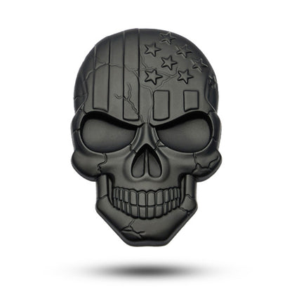 Three-dimensional Devil Skull Metal Plating Car Sticker, Plating Bronze, Red, Silver, Black