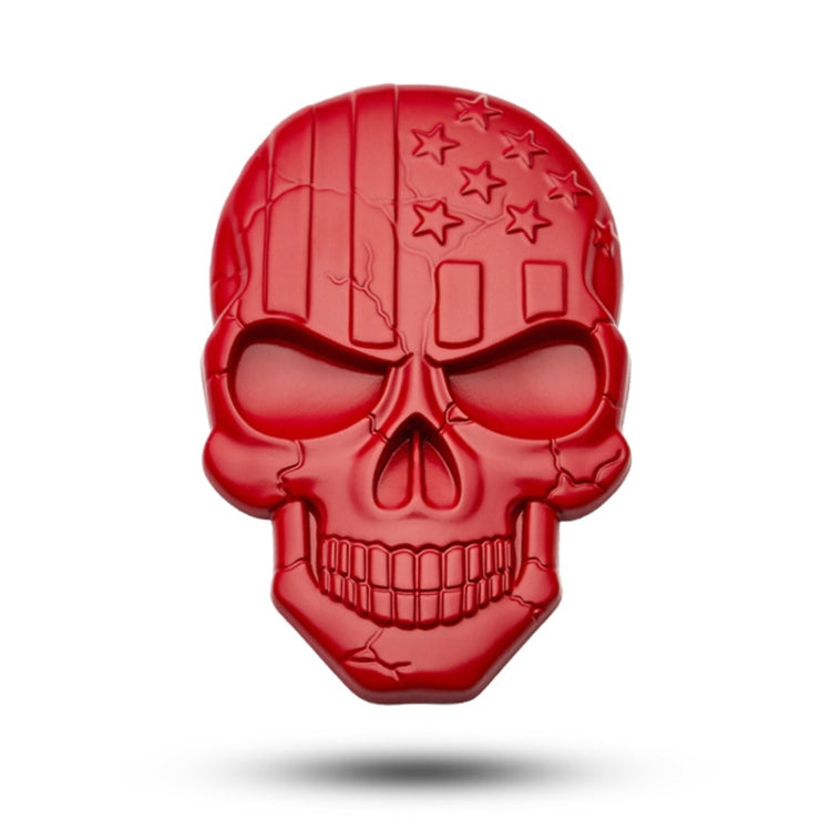 Three-dimensional Devil Skull Metal Plating Car Sticker, Plating Bronze, Red, Silver, Black