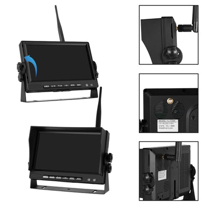 PZ710-W 7 inch Car Digital Wireless Rear-view Split-screen Monitor Single Record, PZ710-W Single Record