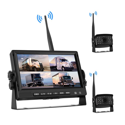 PZ710-W 7 inch Car Digital Wireless Rear-view Split-screen Monitor Dual Record, PZ710-W Dual Record