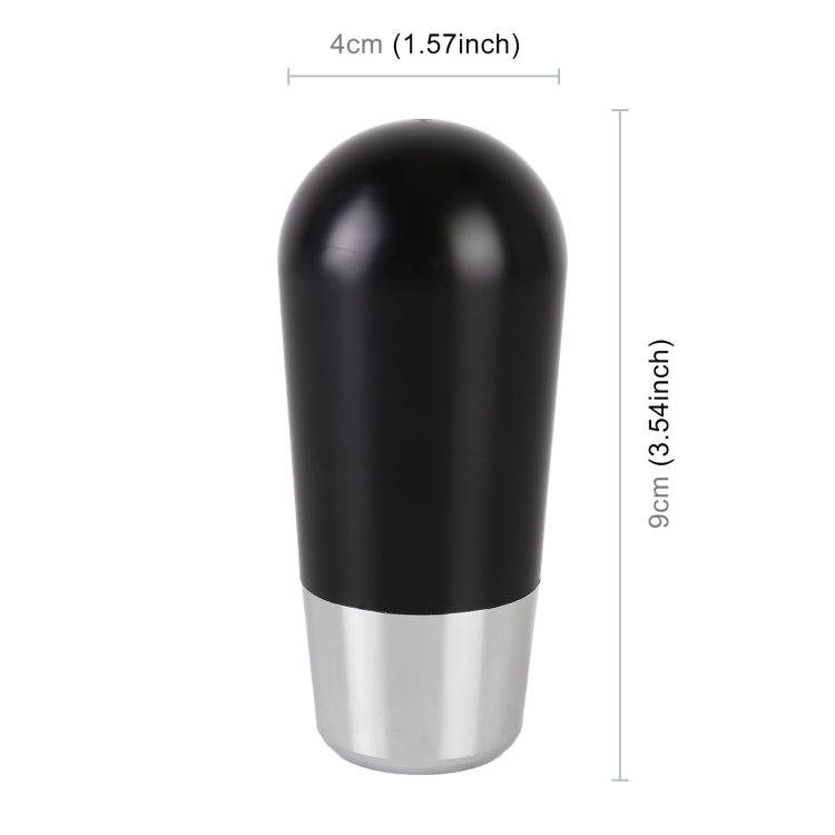 Universal Car Small Ellipsoid Resin + Carbon Fiber Metal Gear Shift Knob, Small Ellipsoid (Black), Small Ellipsoid (White)