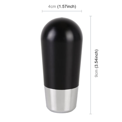 Universal Car Small Ellipsoid Resin + Carbon Fiber Metal Gear Shift Knob, Small Ellipsoid (Black), Small Ellipsoid (White)