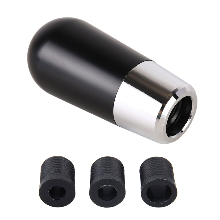 Universal Car Small Ellipsoid Resin + Carbon Fiber Metal Gear Shift Knob, Small Ellipsoid (Black), Small Ellipsoid (White)