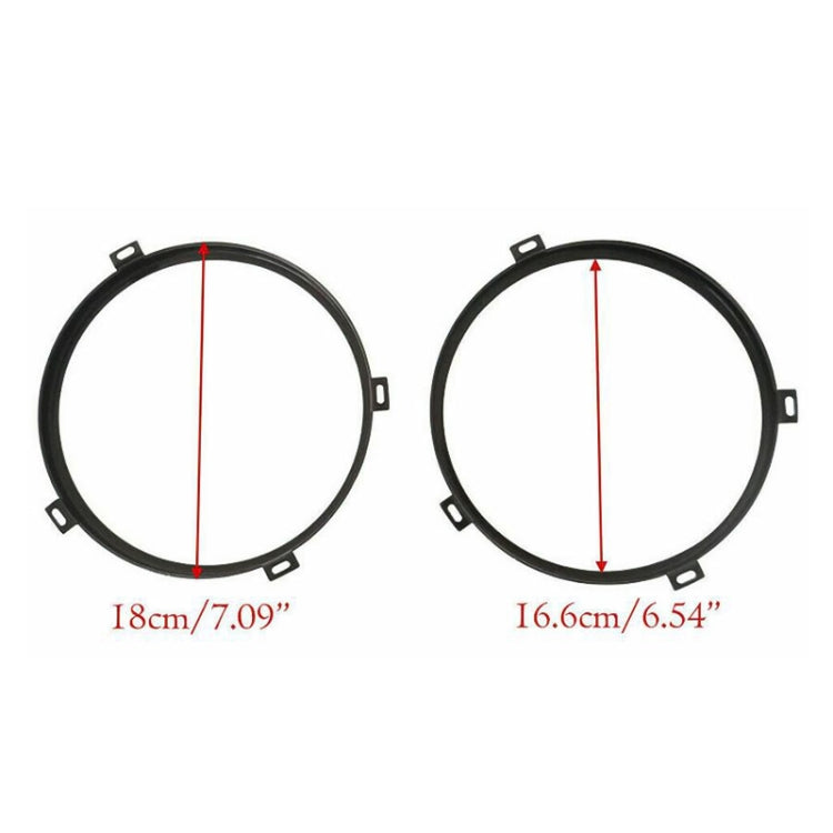 1 Pair 7 inch Headlight Metal Outside Bracket for Jeep Wrangler JK 2007-2017, Metal Outside