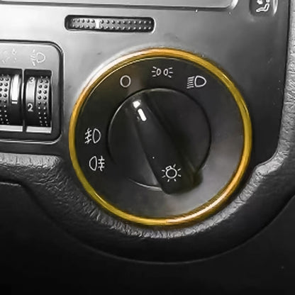 Car Headlight Switch Decorative Ring for Volkswagen Golf