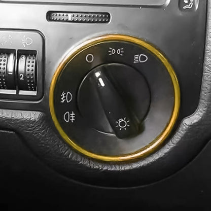 Car Headlight Switch Decorative Ring for Volkswagen Golf