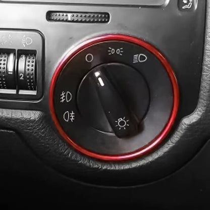 Car Headlight Switch Decorative Ring for Volkswagen Golf
