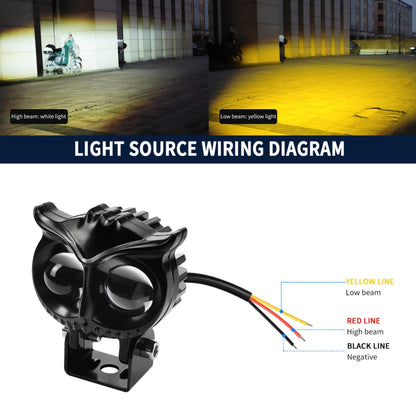 CS-1584A1 External Waterproof Double Lamp Bead LED Headlight Owl Bracket Type, CS-1584A1