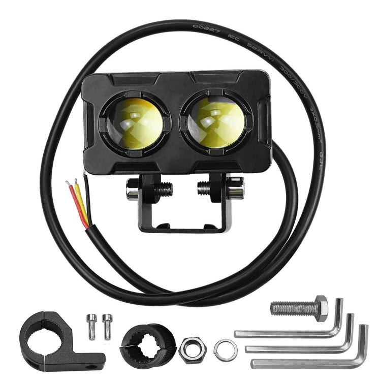 ZH-1583A1 External Waterproof Double Lamp Bead LED Headlight Square Dragon Button Type, ZH-1583A1