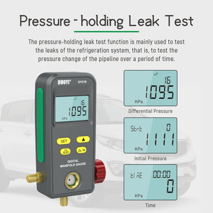 DUOYI DY518 Car Air Conditioning Repair Electronic Refrigerant Meter Air Conditioning Fluoride Meter, DY518