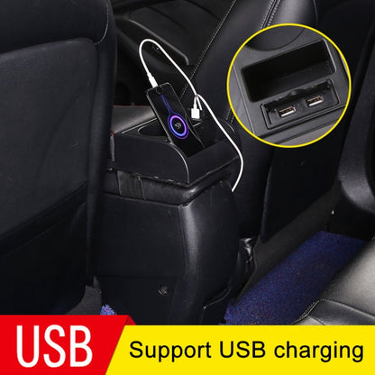 Car Multi-functional Dual USB Armrest Box Booster Pad, Microfiber Leather Curved Type, Microfiber Curved Type (Black), Microfiber Curved Type (Black Red), Microfiber Curved Type (Black White)