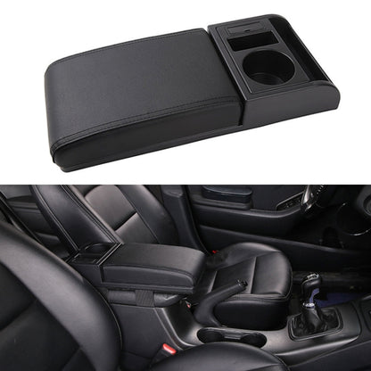 Car Multi-functional Dual USB Armrest Box Booster Pad, Microfiber Leather Straight Type, Microfiber Straight Type (Black), Microfiber Straight Type (Black Red), Microfiber Straight Type (Black White)