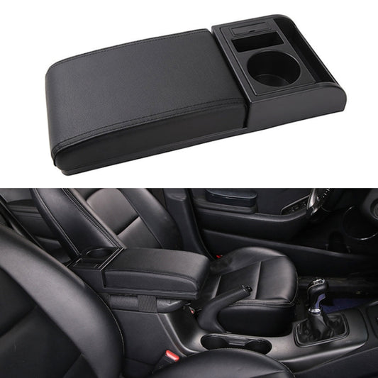 Car Multi-functional Dual USB Armrest Box Booster Pad, Microfiber Leather Straight Type, Microfiber Straight Type (Black), Microfiber Straight Type (Black Red), Microfiber Straight Type (Black White)