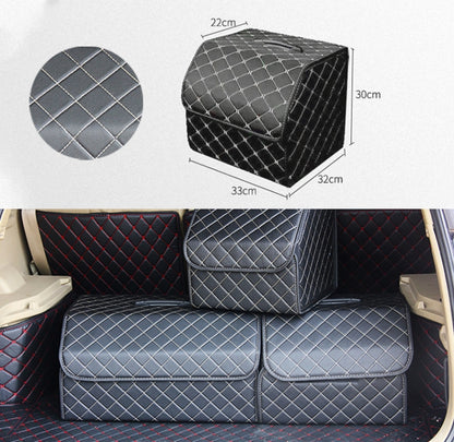 Car Trunk Foldable Storage Box, Checkered Small Size: 33 x 32 x 30cm, Checkered 33 x 32 x 30cm(Beige), Checkered 33 x 32 x 30cm(Black Red)